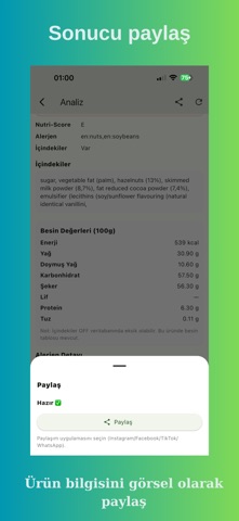 FoodCheck Gıda Analiz screenshot