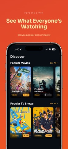 Popcorn Stack: Track Watchlist Screenshot 5 of 6