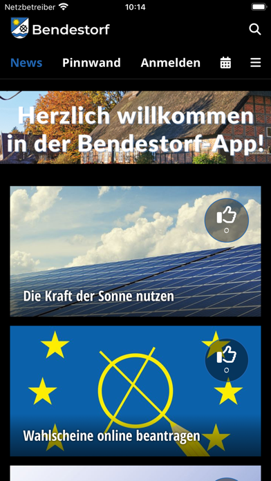 Bendestorf-App Screenshot