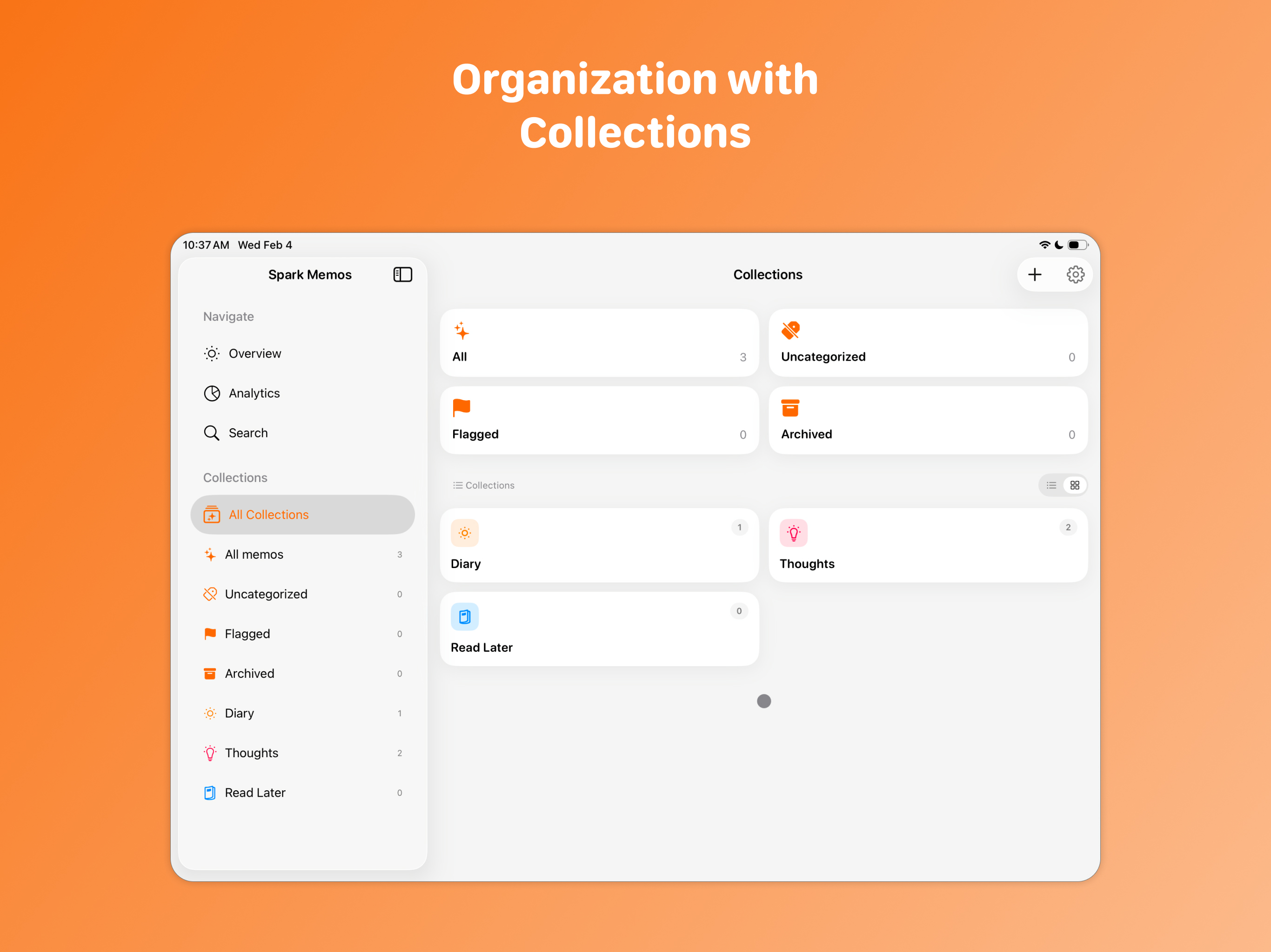Spark Memos - Capture ideas