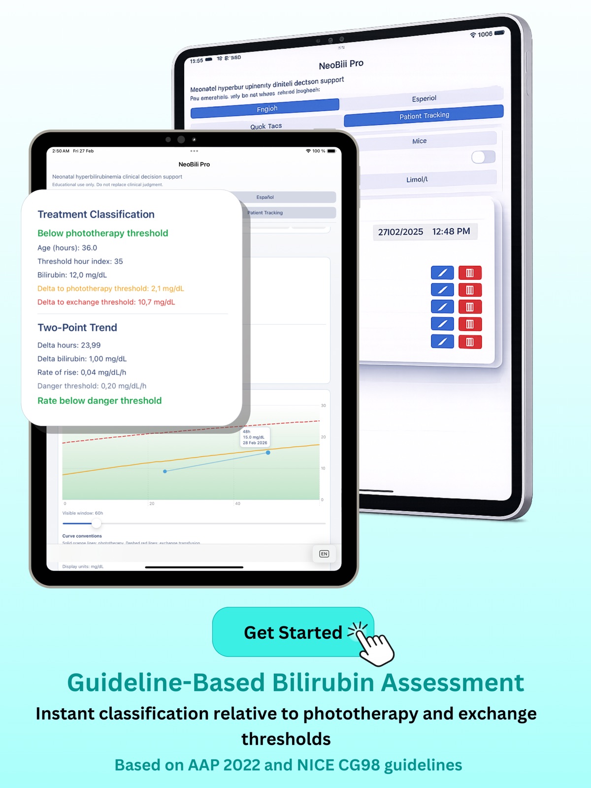 Bilirubin Tool - NeoBili Pro ipad screenshot 1
