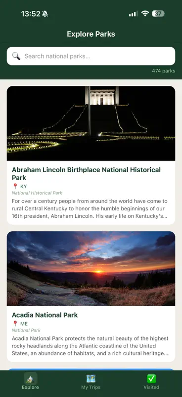 National Parks Planner screenshot 3 of 3