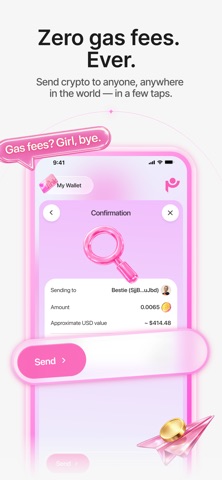 Pink Wallet: Crypto & AI iPhone screenshot