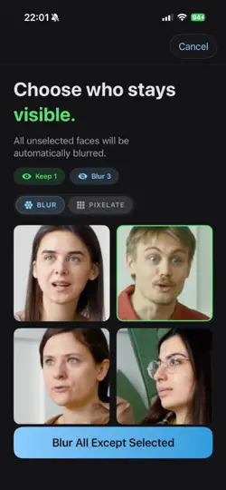 Face Blur For Video: Anonimo iPhone Ekran Görüntüsü 3