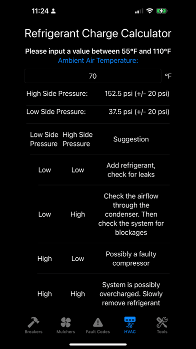 Equipment Service Tool iPhone screenshot 4 - Utilities app