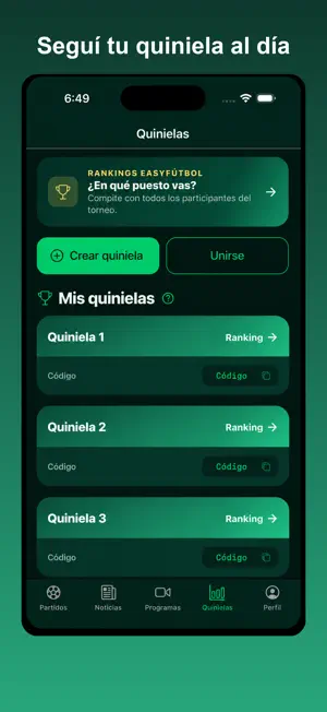 EasyFutbol screenshot 2