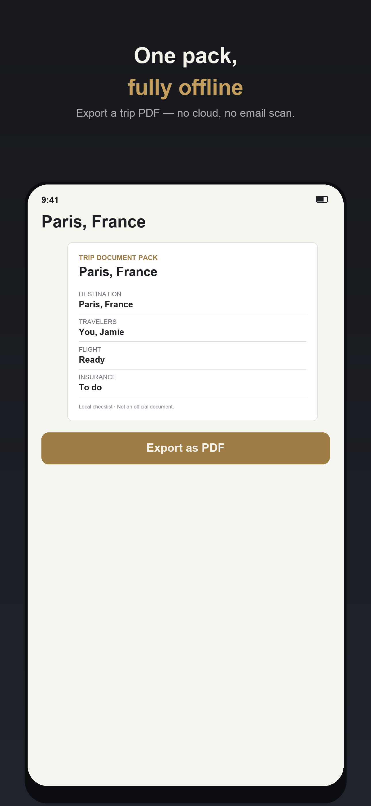 TAME TravelDoc Kit screenshot 5