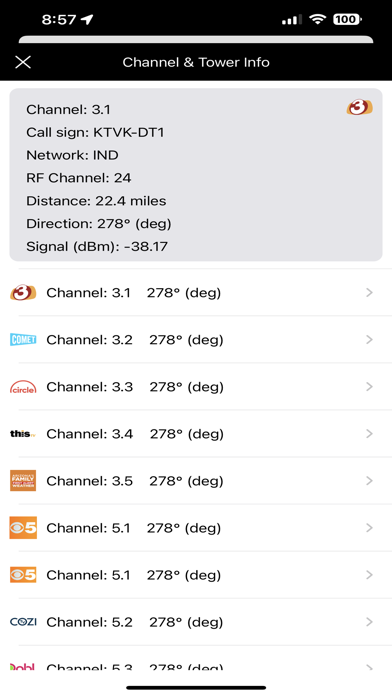 TV Antenna Compass USA Screenshot