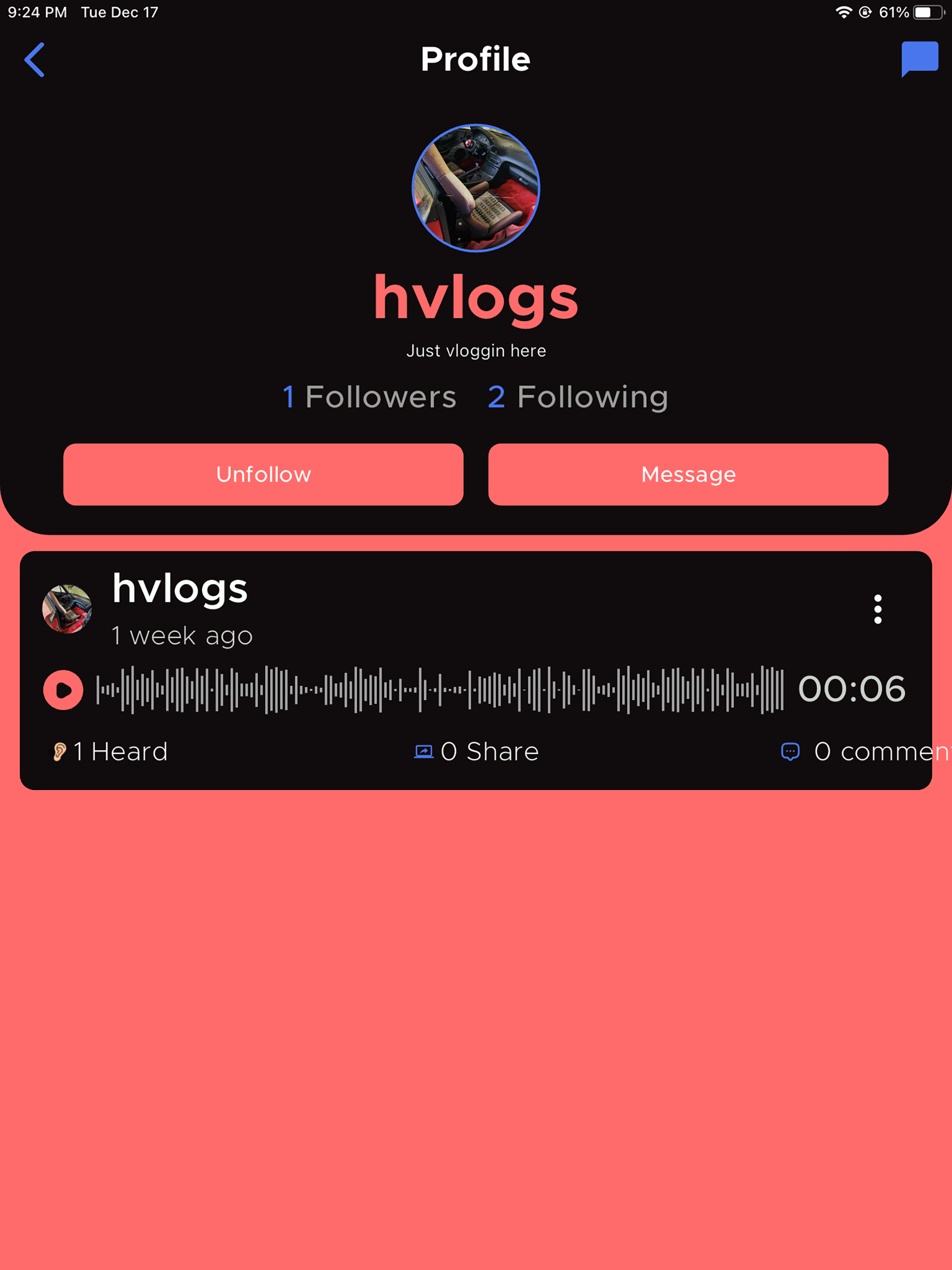 Heard Social: Voice-Only App screenshot 15