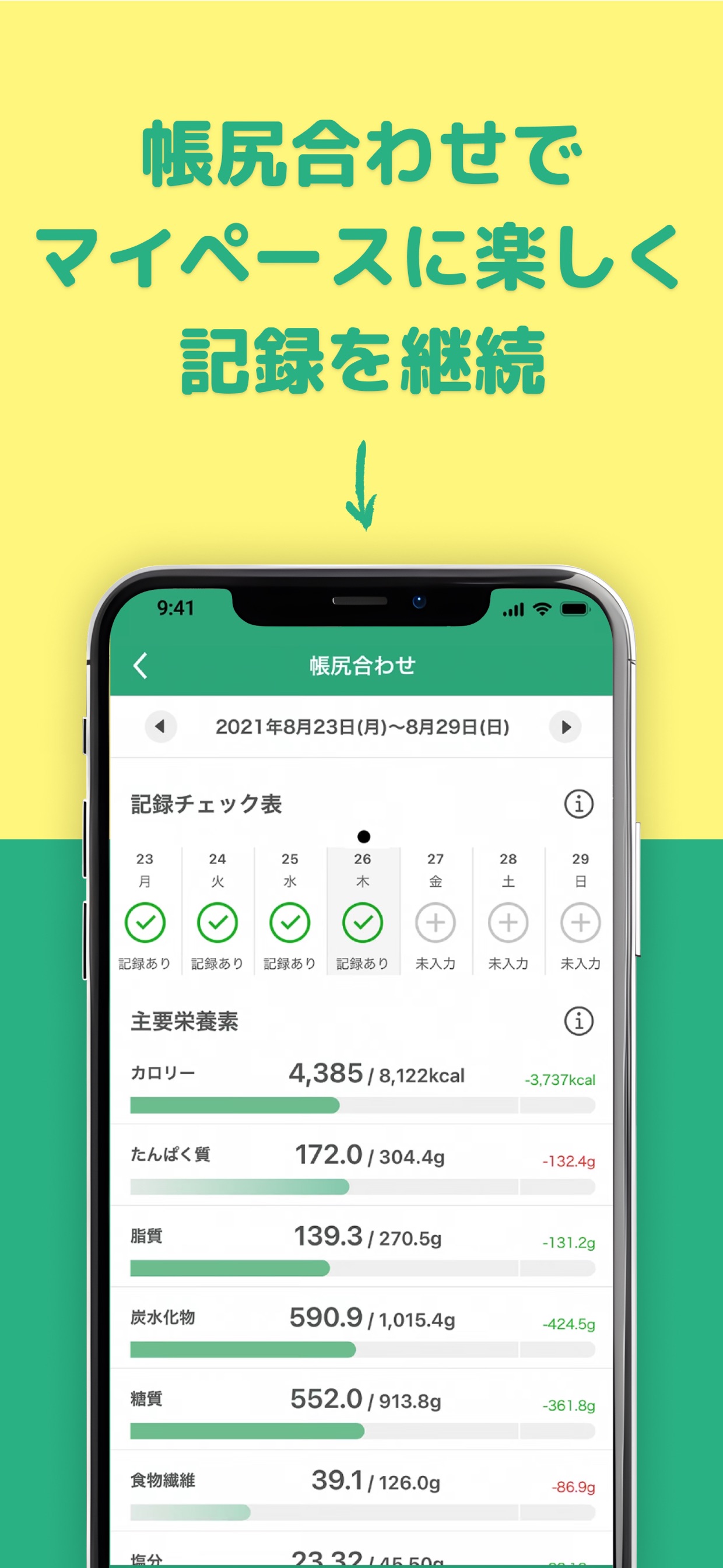 帳尻合わせでマイペースに楽しく記録を継続