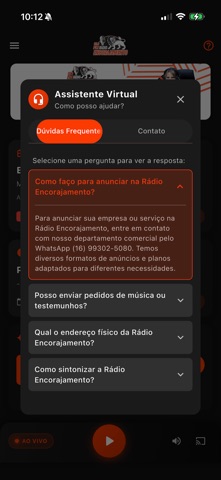Rádio Encorajamento iPhone screenshot