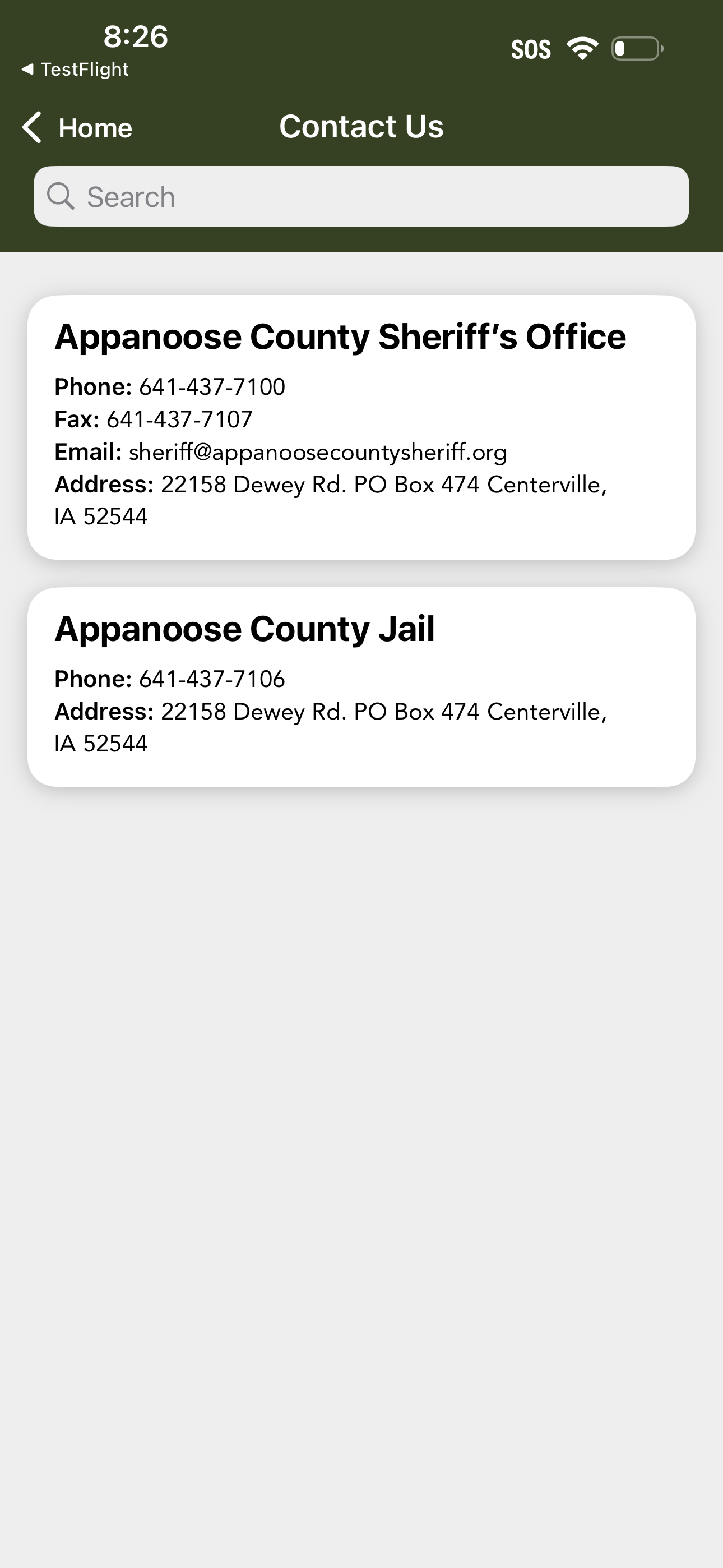 Appanoose County Sheriff Iowa screenshot 2