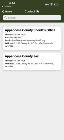 Appanoose County Sheriff Iowa iPhone screenshot