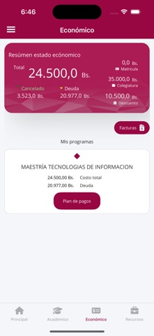 SIU Postgrado screenshot