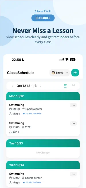 ClassTick-Lesson Tracker screenshot 2