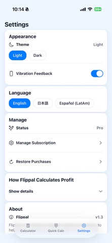 FlipPal – Reseller Calculator screenshot
