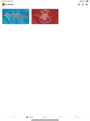 St. Mark Lutheran Omaha iPad screenshot