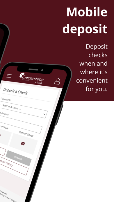 Cornerstone Bank iMobile Screenshot