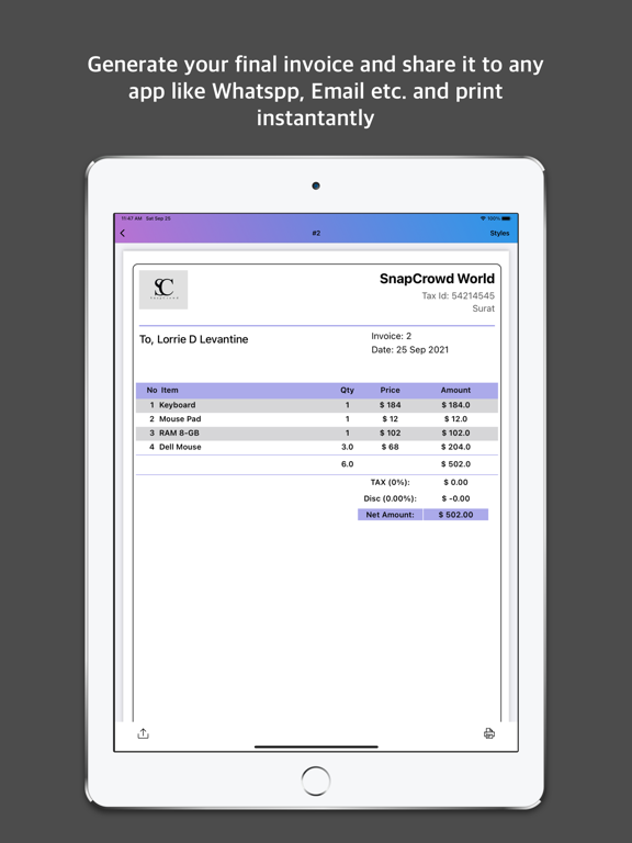 Screenshot #6 pour BillNama: Invoice, GST billing