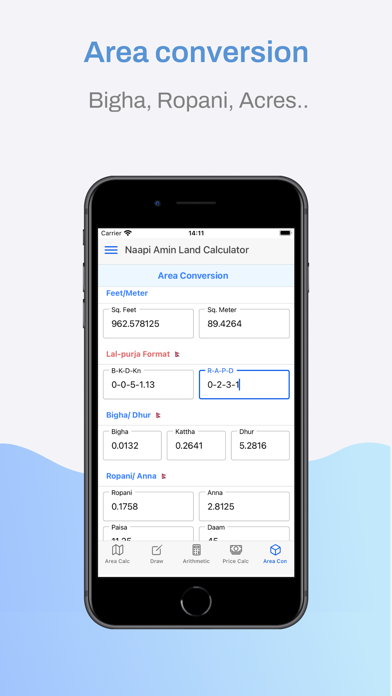 Naapi Amin Land Calculator Screenshot