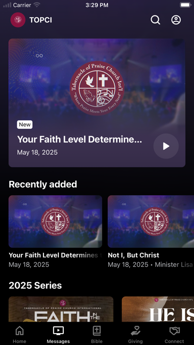 Screenshot 2 of Tabernacle of Praise Digital App