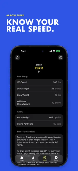 Grains: Archery Calculator screenshot 3