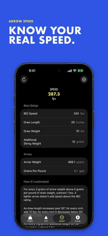 Grains: Archery Calculator screenshot 3 of 5