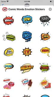 comic words emotion stickers iphone screenshot 2