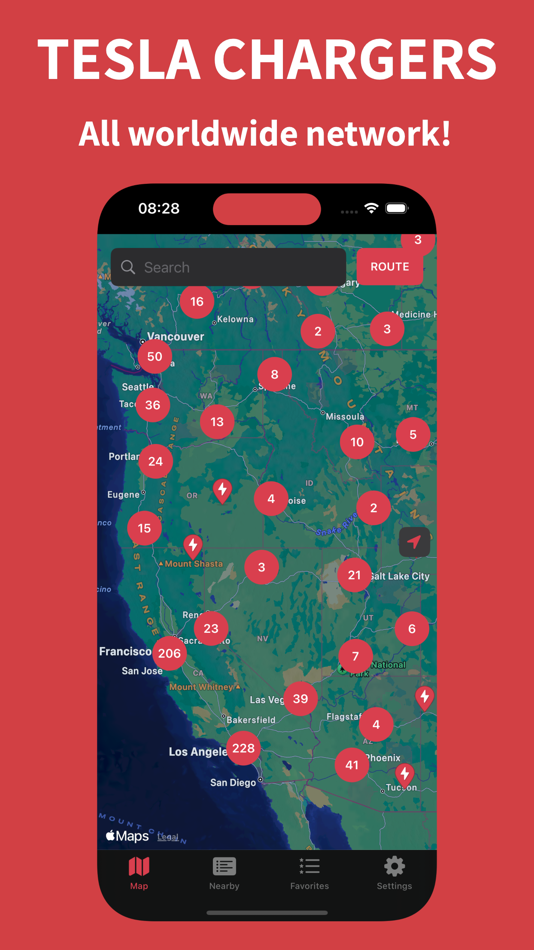 #1. Charging Map for Tesla (iOS) 由: Arturo Gutierrez