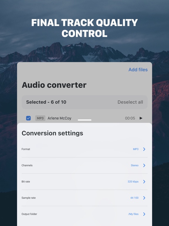 My Converter: Music & Audio iPad screenshot 5 - Music app