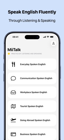 MiiTalk Learn English with AI iPhone screenshot