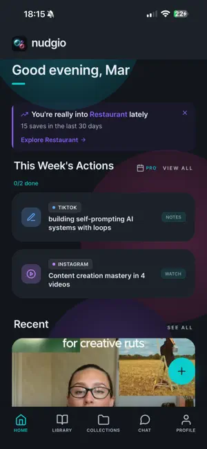 nudgio: Save, Organize, Do It screenshot 1