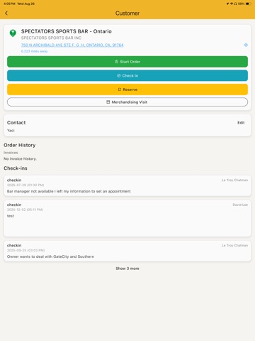 RDI Sales iPad screenshot