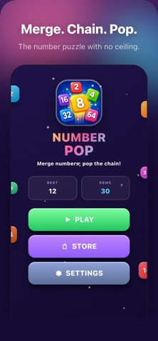 Number Pop: Merge Puzzle iPhone screenshot