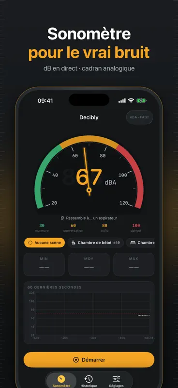 Decibly : Sonomètre Décibel screenshot 1 of 5