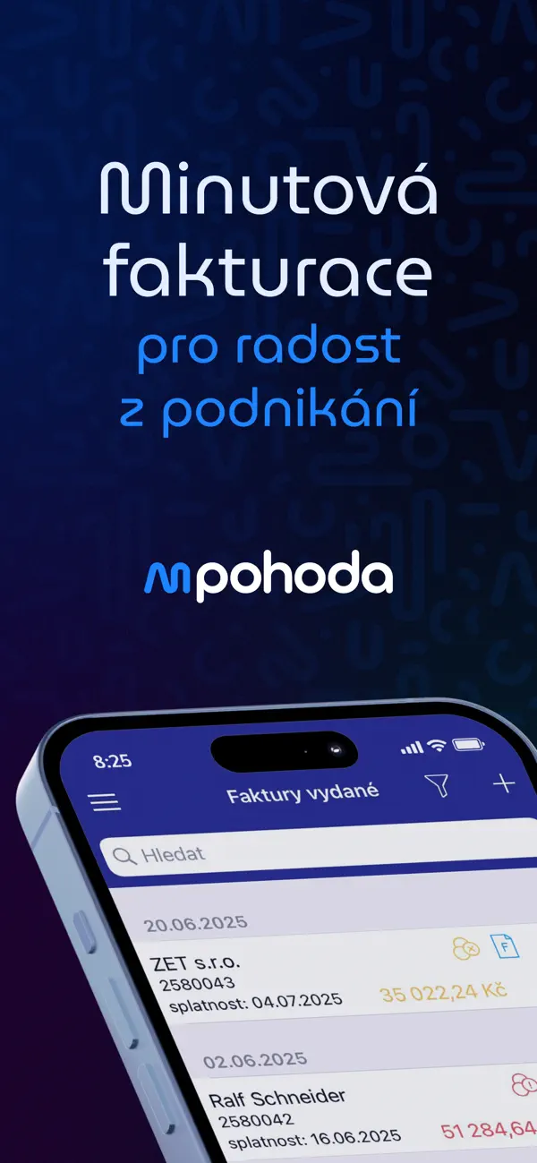 Screenshot #1 pour mPohoda CZ: faktury do minuty