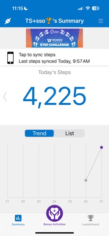 SSO Step Challenge screenshot