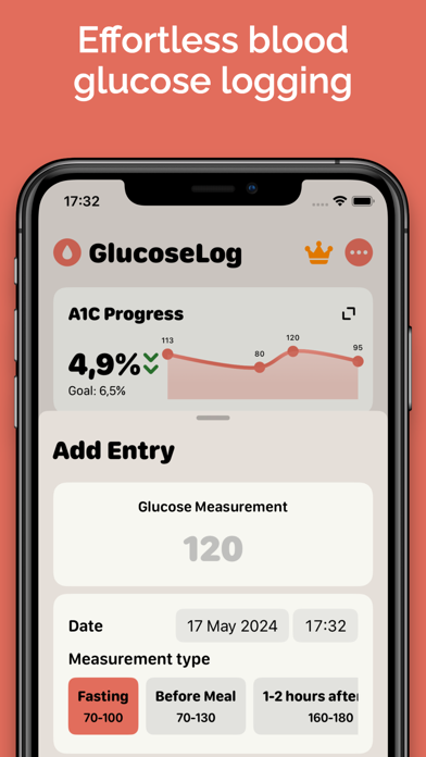 Glucose - Blood Sugar Tracker Screenshot