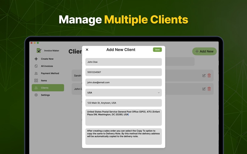 #4. Invoice Maker & Billing App (macOS) Oleh: Amir Bilal