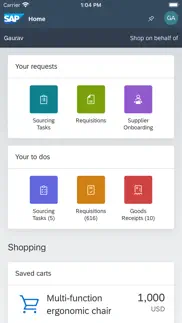 sap ariba procurement iphone capturas de pantalla 1