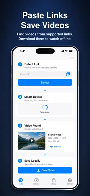 SaveLoop: Video Saver Browser screenshot 1