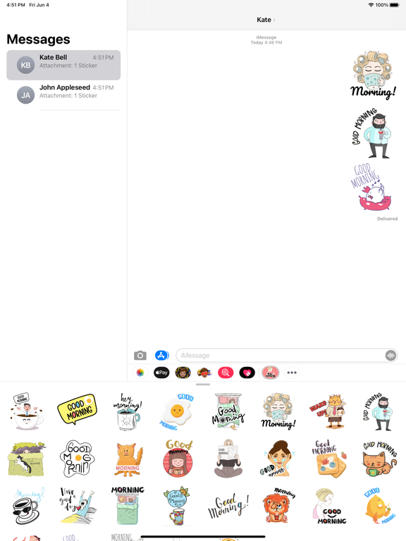 Screenshot #5 pour Happy Good Morning Stickers