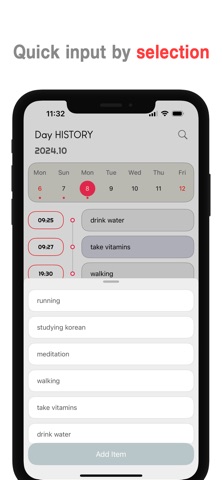 Day History - Daily Log iPhone screenshot