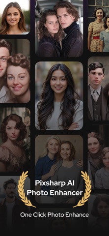 PixSharp - AI Photo Enhancer iPhone screenshot