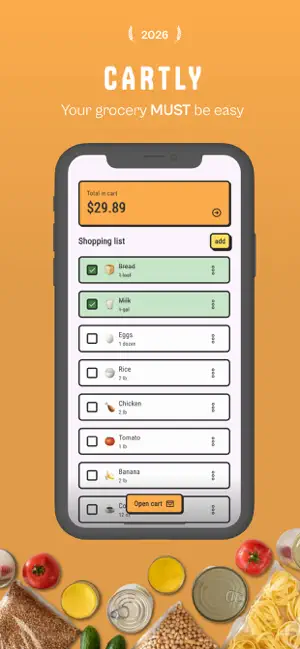 Cartly: Shopping List & Cart screenshot 1