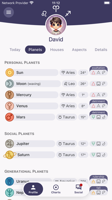 Horos - Birth Chart Screenshot