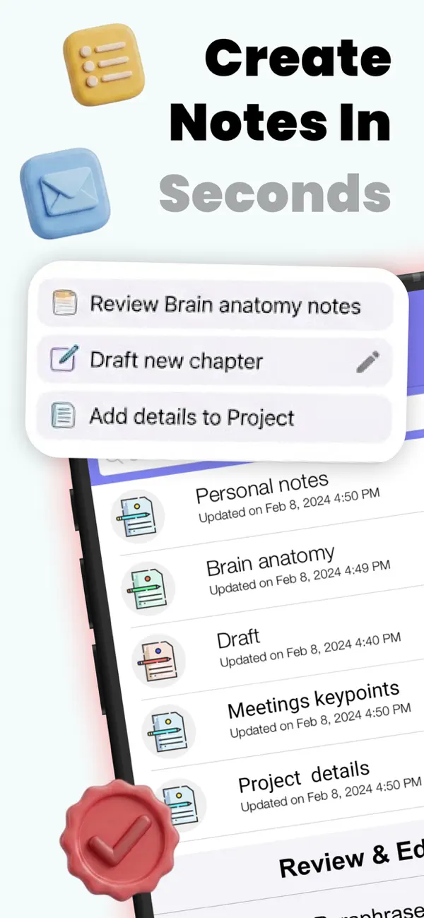 Screenshot #2 pour Quick Notes & Memo Pad App