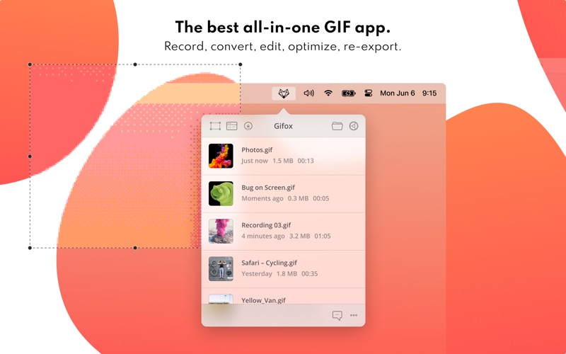 Screenshot #1 pour Gifox 2: GIF Recorder & Editor