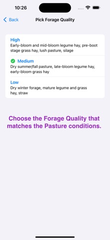 Cattle Grazing Calculator Screenshot 2 of 5