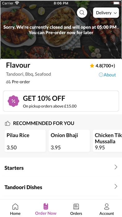 Flavour BurgessHill, Screenshot